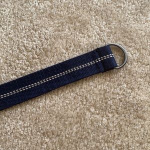 Navy blue fabric belt